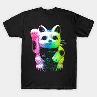 Rainbow Lucky Cat - Maneki Neko T-Shirt